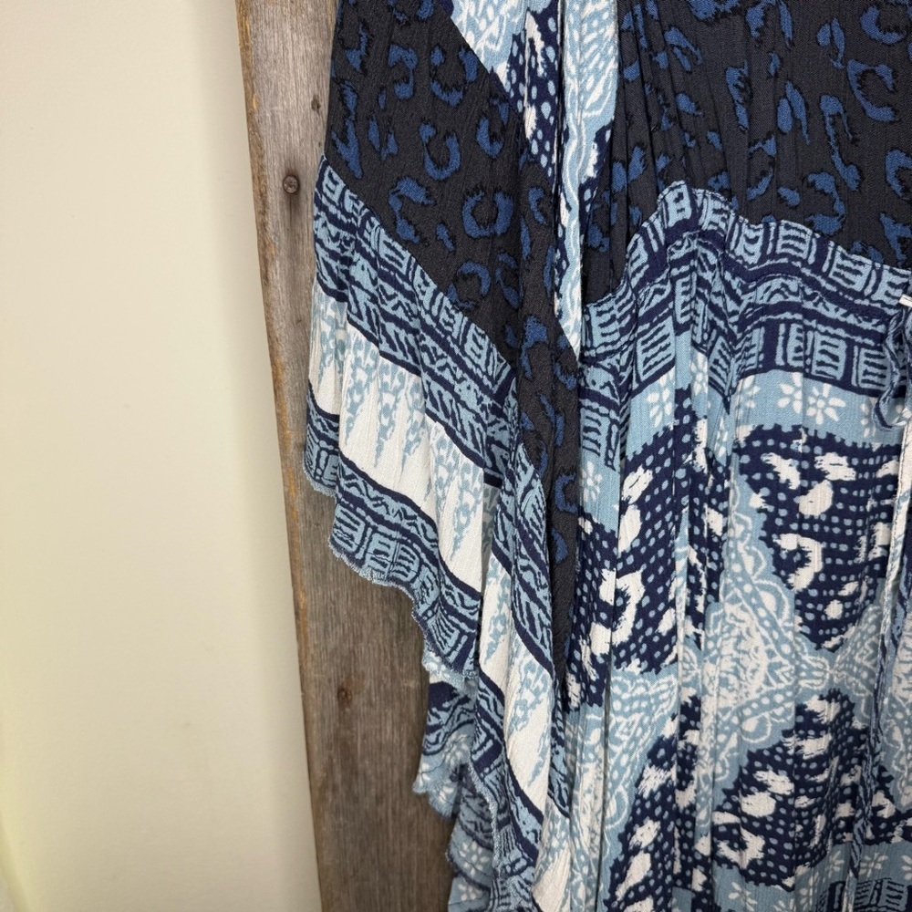 Free People Heart of Gold Dress in Blue Paisley Combo size XS - Picture 6 of 15